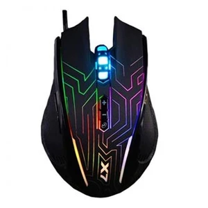 A4Tech Myš X87 Oscar Neon, 2400DPI, optická, 8tl., drátová USB, černá, herní, Neonové podsvícení