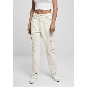 Ladies Ballon Fit Cargo Twill Pants Whitesand