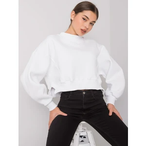 Basic white sweatshirt for women