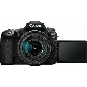 Digitálny fotoaparát Canon EOS 90D + 18-135 IS USM čierny set digitálnej zrkadlovky a objektívu • 32,5 MPx snímač CMOS • objektív Canon EF-S 18–135mm