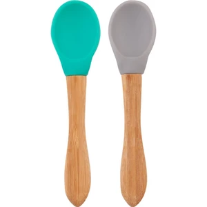 Minikoioi Spoon with Bamboo Handle lyžička Green/Grey 2 ks