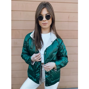Reversible women's quilted NATINA jacket in dark green Dstreet TY2753