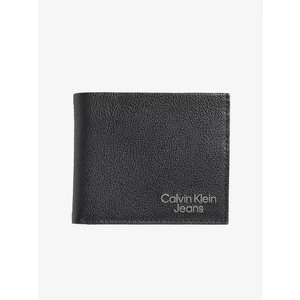 Černá pánská kožená velká peněženka Calvin Klein - Pánské