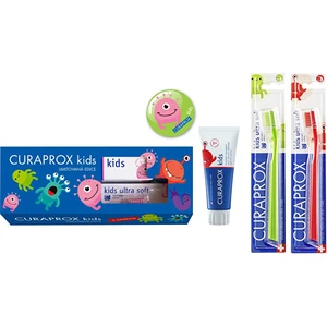 Curaprox Dárková sada dentální péče pro děti od 6-ti let s obsahem fluoridu Vodní meloun