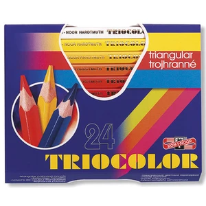 Koh-i-noor pastelky TRIOCOLOR trojhranné silné souprava 24 ks v papírové krabičce [Kreativita, Výtvarné Potřeby]