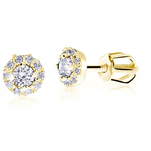 Cutie Jewellery Nežné kôstkové náušnice zo žltého zlata Z9002-3100-30-10-X-1