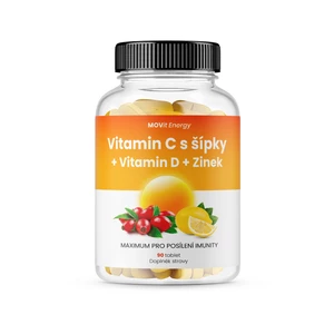 MOVit Vitamín C 1200 mg so šípkami + Vitamín D + Zinok 90 tabliet