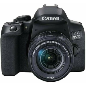 Digitálny fotoaparát Canon EOS 850D + 18-55 IS STM (3925C002) čierny digitálna zrkadlovka • 24,1 MPx CMOS snímač • 4K video • objektív EF-S 18–55 mm f
