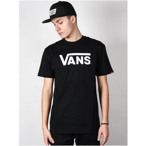 Vans CLASSIC black/white pánské triko s krátkým rukávem - černá