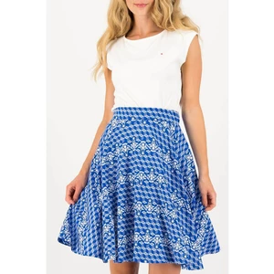 Blutsgeschwister modrá sukně Fullmoon Circle Skirt Dutch Delft - Dámské