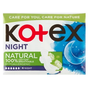 Kotex Natural Night vložky 6 ks