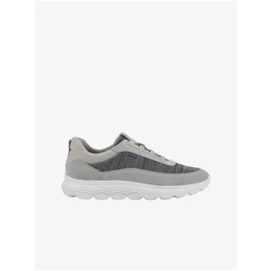 Grey Men's Shoes with Suede Details Geox Spherica - Men