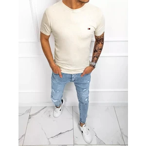 Dstreet RX4891 beige men's plain t-shirt