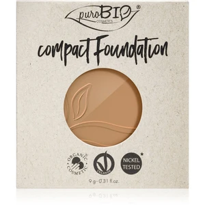 puroBIO Cosmetics Compact Foundation kompaktní pudrový make-up náhradní náplň SPF 10 odstín 04 9 g