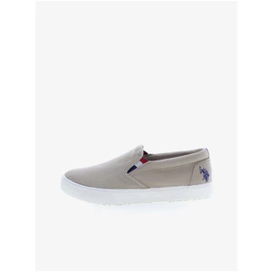 Béžové pánské slip on tenisky U.S. Polo Assn. Marc - Pánské