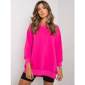 Women's fuchsia cotton sweatshirt