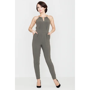 Lenitif Woman's Jumpsuit K338 Olive