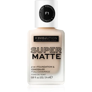 Revolution Relove Super Matte Foundation dlouhotrvající matující make-up odstín F1 24 ml