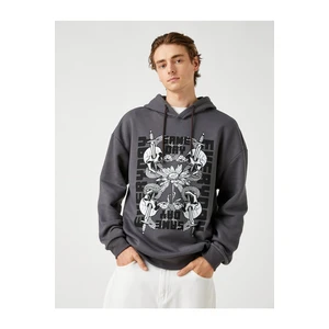 Koton Printed Oversized Sweatshirt