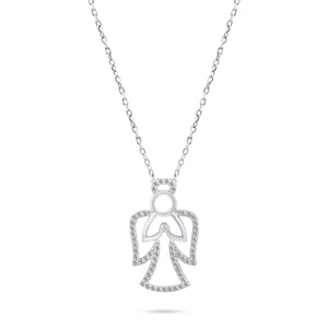 Brilio Silver Nežný strieborný náhrdelník Anjelik NCL41W