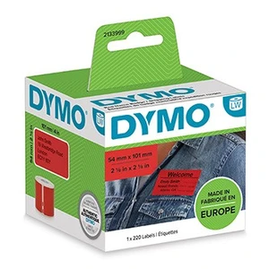 Dymo papírové štítky 101mm x 54mm, červené, pro přepravu, 220 ks, 2133399