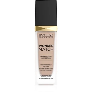 Eveline Cosmetics Wonder Match dlhotrvajúci tekutý make-up s kyselinou hyalurónovou odtieň 35 Sunny Beige 30 ml