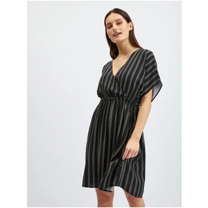 Orsay Black Ladies Striped Dress - Women