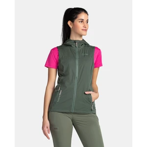 Women's softshell vest KILPI MONILEA-W Dark green