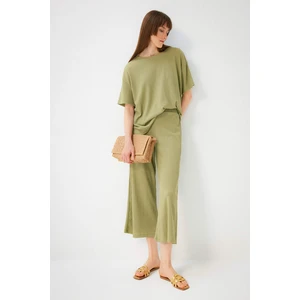 DEFACTO Regular Fit Wide Leg Trousers