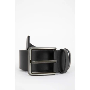 DEFACTO Men's Faux Leather Wide Jean Belt