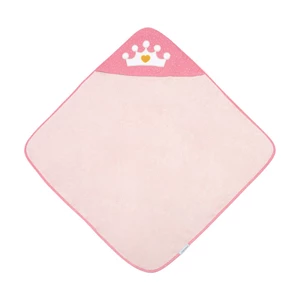 Canpol Babies Měkká osuška s kapucí, 85x85cm - Queen, růžová