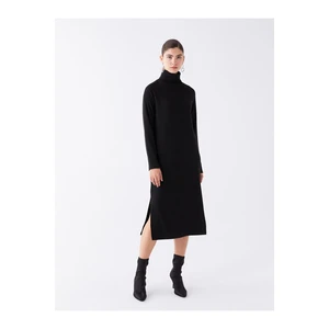 LC Waikiki Women's Turtleneck Straight Long Sleeve Knitwear Dress