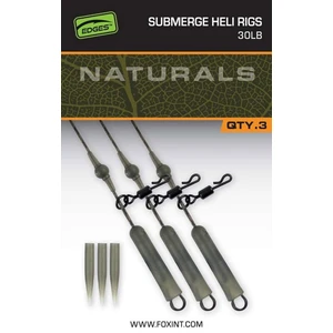 Fox montáž Naturals Submerge Heli Rigs Leaders 75cm 3ks 30lb