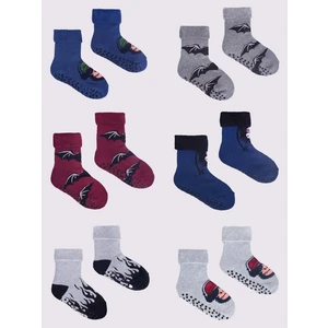 Yoclub Kids's Terry Socks Anti Slip ABS 6-Pack SKF-0005C-AA0A-003