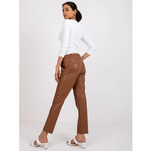 Light brown Benny imitation leather pants