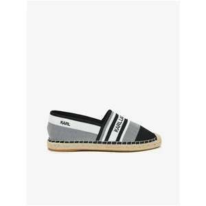 White-black women's leather espadrilles KARL LAGERFELD Kamini - Women