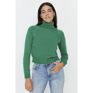 Trendyol Sweater - Green - Slim fit