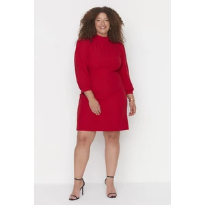 Trendyol Curve Red Tie Back Detailed Woven Dress