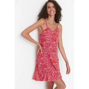 Trendyol Red Collar Detailed Strap Dress