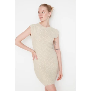 Trendyol Stone Mini Knitwear Dress