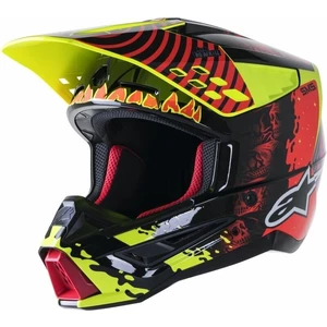 Alpinestars S-M5 Solar Flare Helmet Black/Red Fluorescent/Yellow Fluorescent/Glossy XL Přilba