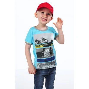 Boys' blue T-shirt with print