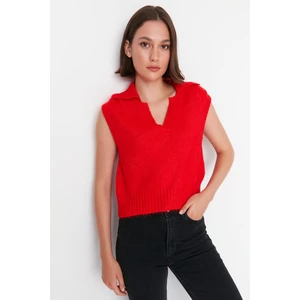 Trendyol Sweater Vest - Red - Regular fit