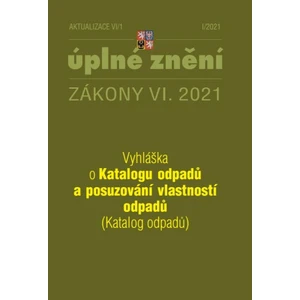 Aktualizace VI/1 Vyhláška o Katalogu odpadů a posuzování vlastností odpadů (Katalog odpadů) - Zákon o odpadech