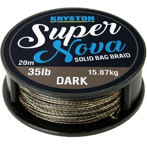 Kryston návazcová šňůrka super nova solid braid černá 20 m-nosnost 25 lb