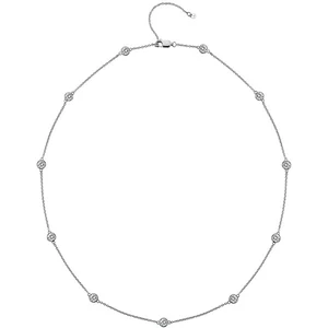 Hot Diamonds Luxusní stříbrný náhrdelník s topazy a pravým diamantem Willow DN130