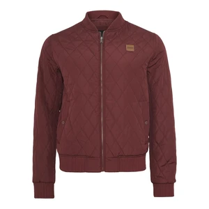 Diamond Quilt Nylon Jacket burgundy