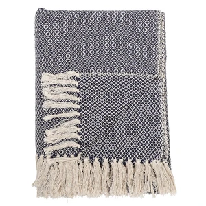 Niebieski pled Bloomingville Throw, 130x160 cm