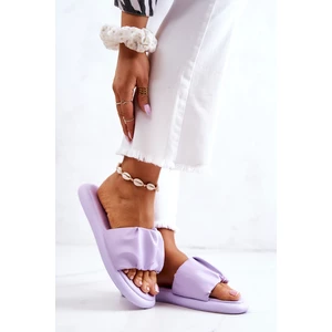 Women's classic slippers purple Feline