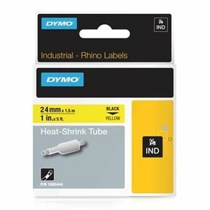 Dymo Rhino 1805444, 24mm x 1,5m, čierna tlač/žltý podklad, originálna páska